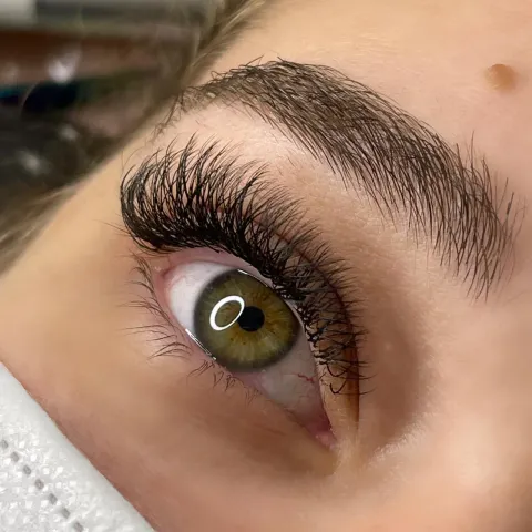 Close de volume brasileiro — extensão de cílios no Amor In Beauty